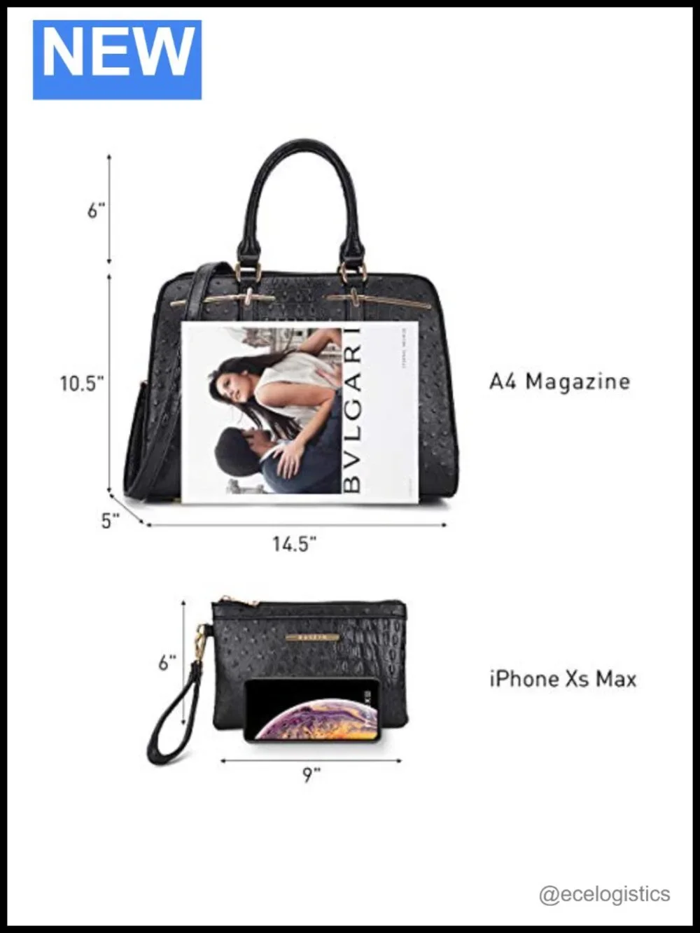 Faux Leather Woman Satchel Hobo Tote Set with 3 Compartments Shoulder Handbag